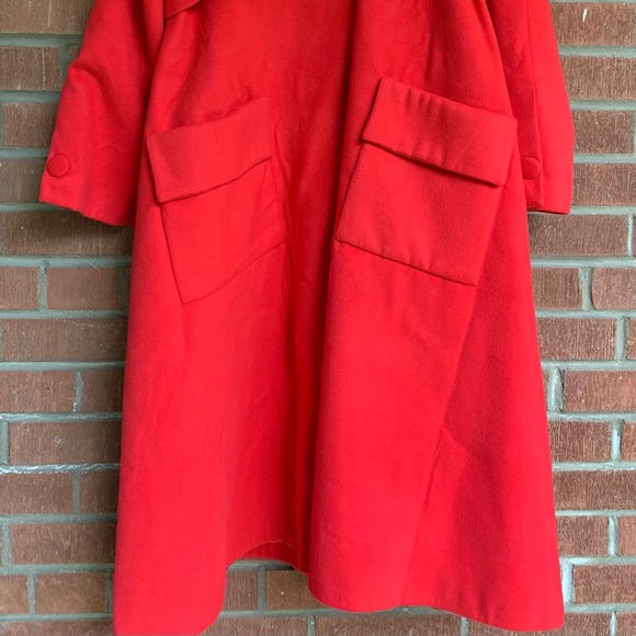 🌹🎀HANDMADE red swing cape coat - Picture 5 of 8